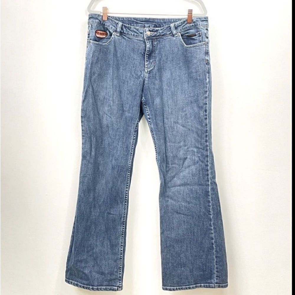 Harley Davison distress Blue Jeans 36 L/XL boot cut.